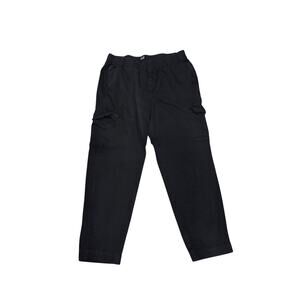 Gap Black Cargo Pants Elastic Waist Womens Size L